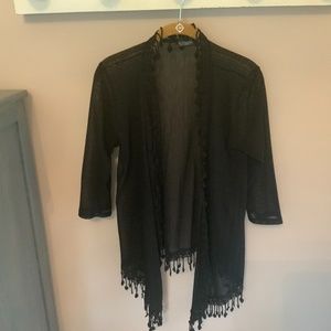 Daytrip Net lace with tassels cardigan